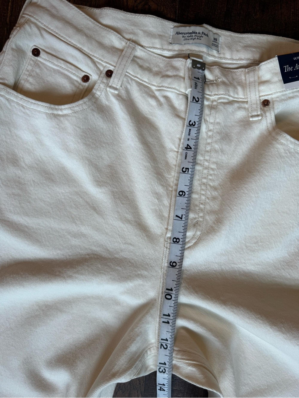 Abercrombie & Fitch Curve Love Ultra High Rise The Ankle Straight Jeans 30”Short - Picture 5 of 5